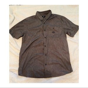 DC gray button up